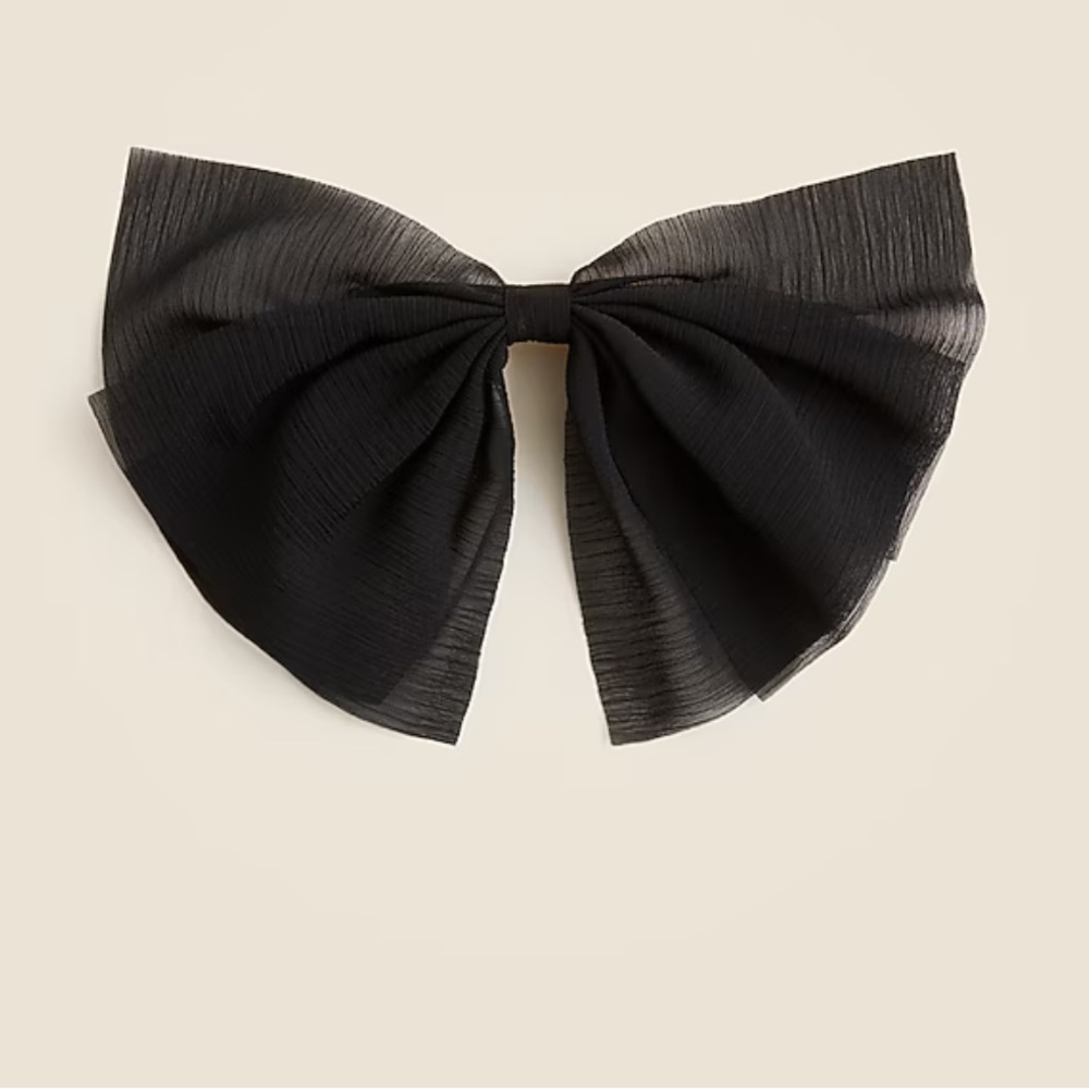 J. Crew - Black Sheer Bow Hair Clip